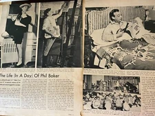 Phil Baker, Two Page Vintage Large Format Clipping, a