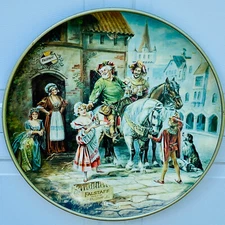 Vintage Falstaff Beer Brewery Curved Metal Vintage Circular Sign Tray 24"