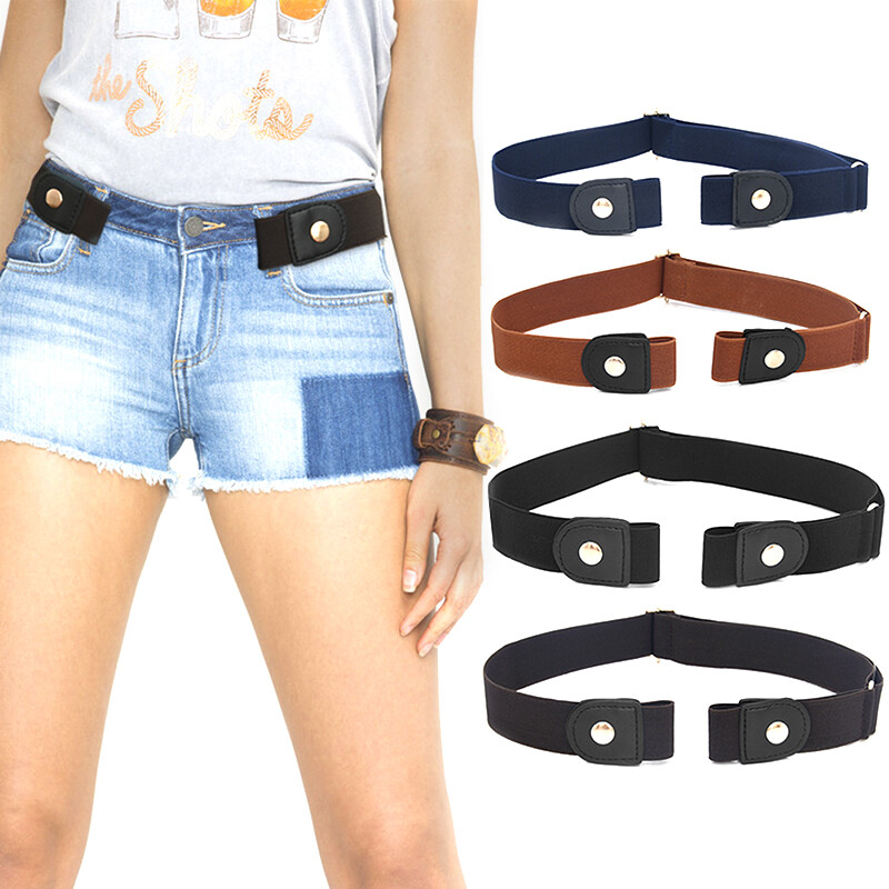 Unisex Belt Elastic Buckle-Free Invisible Adjustable Waist Belt Waistband Dec*a5