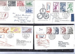 CZECHOSLOVAKIA-COVERS-FDC-40 COVERS-1950s AND 1960s-F-VF-SETS-BETTER-#61