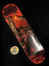 RARE Mike Hastie Red Warrior Victory Darkstar Pro Model Skateboard Deck Vintage