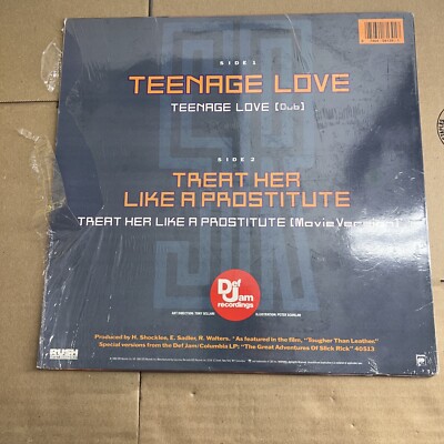 Slick Rick Vinyl Record “Teenage Love” Columbia Stereo 44-08139 