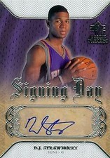 D.J. Strawberry autographed Basketball Card 2008 Upper Deck Rookie Threads SD-DS