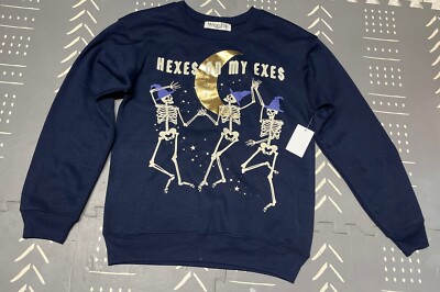 Wound Up Junior Hexes On My Exes Halloween Graphic Sweatshirt, Size XL (15-17)