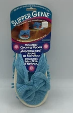 Evriholder Slipper Genie - Blue Microfiber Slippers w/Bow - Size 6 to 9 “As is”