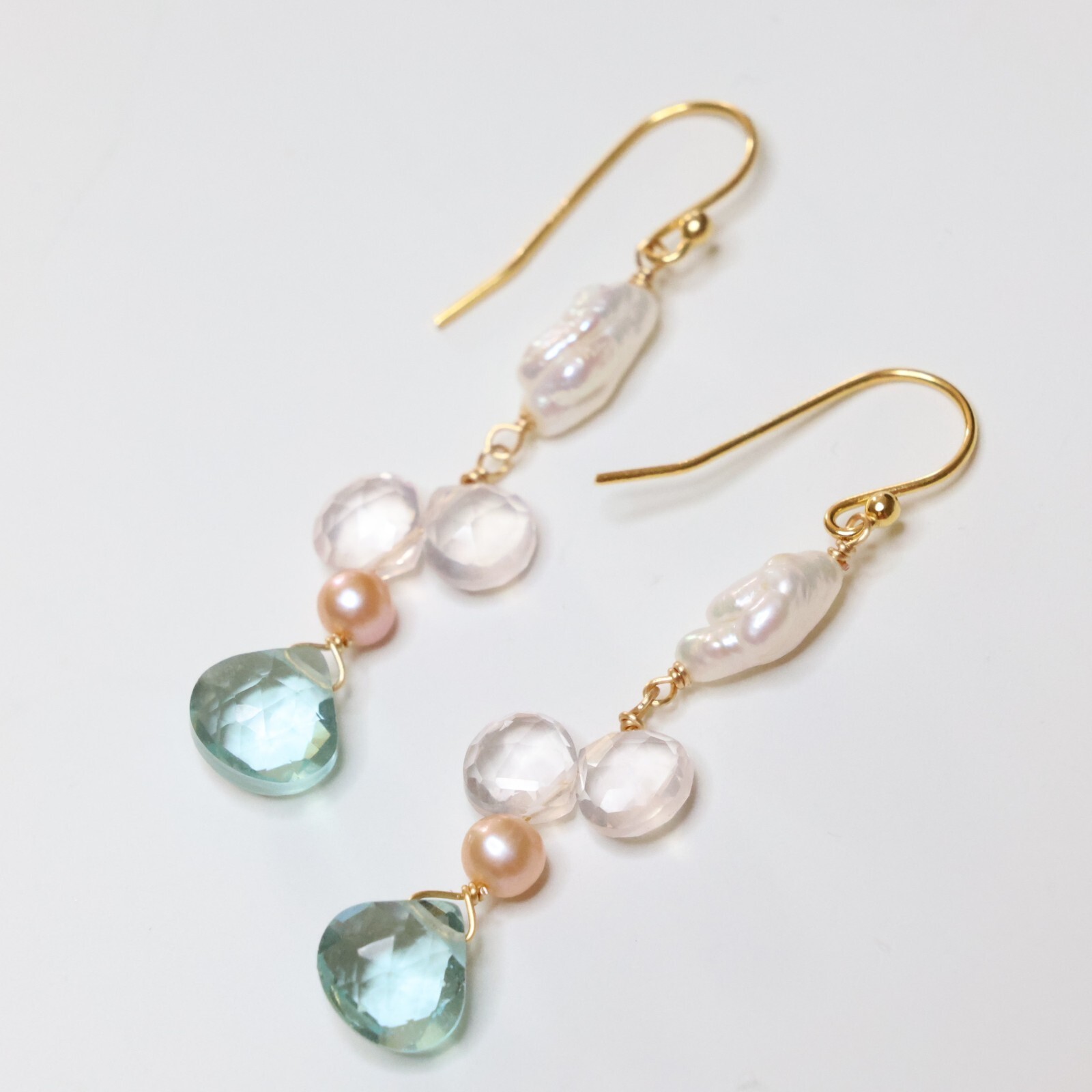 Boucles d'oreilles argent perle quartz parfaites pour sublimer votre tenue de mariage