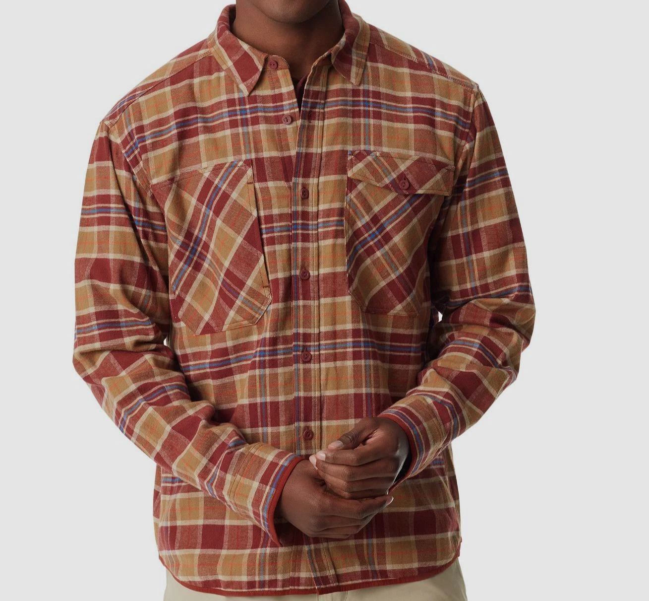 Bass Outdoor Men's Brown Stretch Flannel Button-Up Long Sleeve Shirt Size L
Opens in a new window or