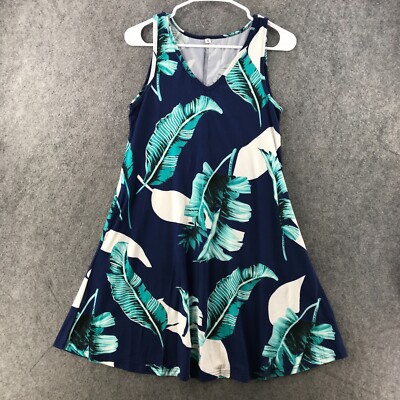 Womens Blue Sumer Floral V-Neck Sleeveless Flowy Day Dress Stretch Size Small | eBay Womens Blue Sumer Floral V-Neck Sleeveless Flowy Day Dress Stretch Size Small | eBay