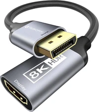 Reborn DisplayPort 1.4 to HDMI 2.1 Adapter 8K@60Hz/4K@120Hz Unidirectional DP Ma