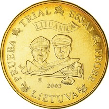 [#385681] Lituanie, Fantasy euro patterns, 20 Euro Cent, 2003, FDC, Bimétallique