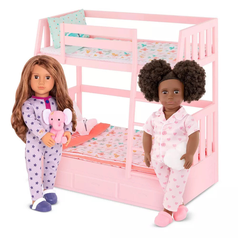 Our Generation Pink Bunk Beds Accessory Set for 18