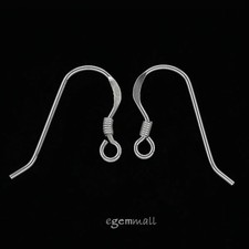 8pc Sterling Silver French Hook Earrings Ear Wire 15.5mm 23GA 51201