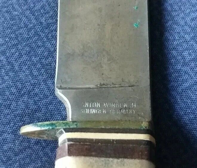 Vintage Stag Handled Anton Wingen Jr. Othello Solingen Vintage Stag Handled Anton Wingen Jr. Othello Solingen