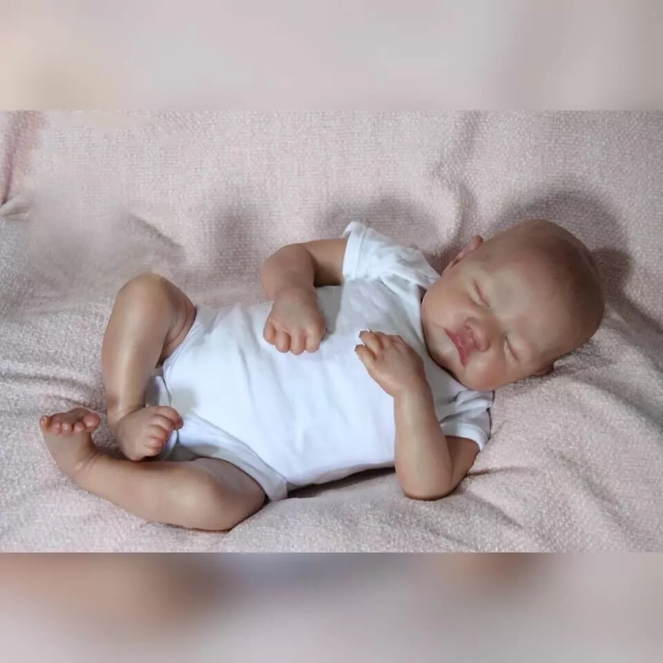 19'' Newborn Sleeping Reborn Baby Dolls Realistic Soft Silicone