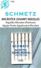 SCHMETZ SEWING MACHINE NEEDLES MICROTEX SHARP 8/60 5 PACK PART S-1732