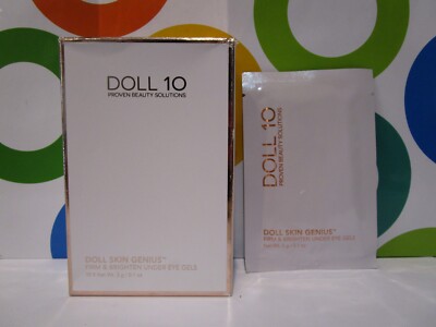 DOLL 10 ~ DOLL SKIN GENIUS FIRM & BRIGHTEN UNDER EYE GELS ~ 10 X 0.1 OZ