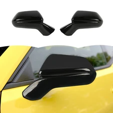 2PCS Glosy Black Side Rearview Mirror Cover Trim Shell For Chevy Camaro 2016+ US