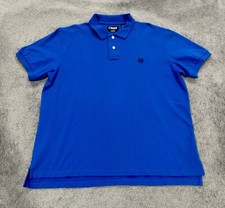 Chaps Men's Size XL Stretch Short Sleeve Blue Polo Shirt Excellent