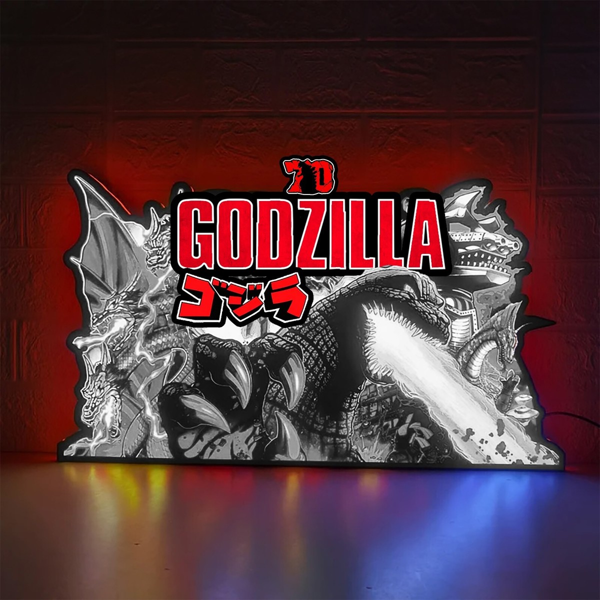 Godzilla 70th Anniversary Pinball Topper LED Lightbox - Limited