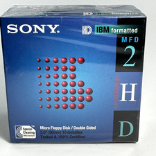 Sony MFD 2HD Micro 3.5" Floppy Disk IBM Formatted 10 Diskettes in Pack Brand New