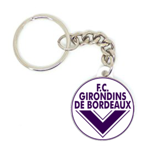 Fanion FC Girondins De Bordeaux – Logo Années 80 – Impression 3D – France