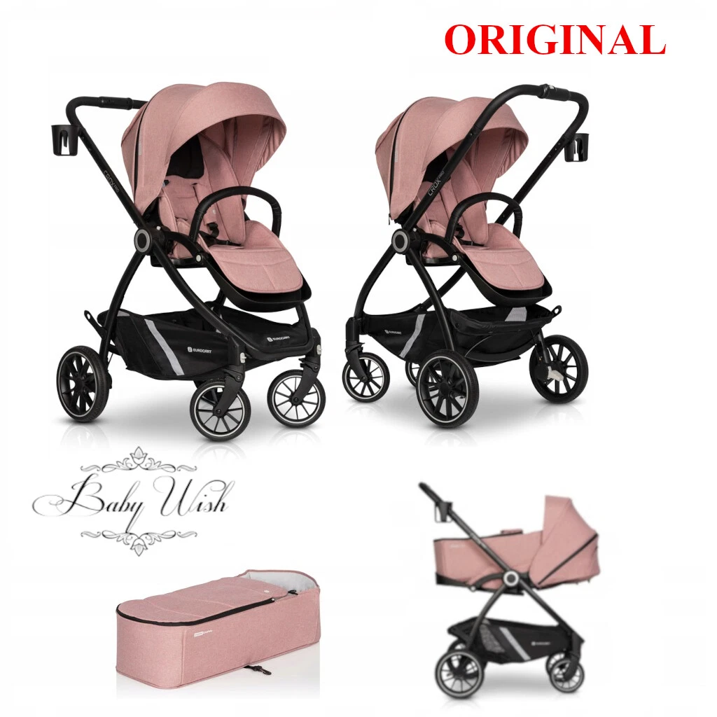 EUROCART CROX PRO BABY STROLLER PUSHCHAIR + SOFT CARRYCOT KIDS up to 22kg