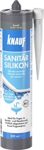 Knauf Sanitär-Silikon basalt 300 ml Silikon Sanitär Bad Dusche Dichtstoff - Bild 1 von 2