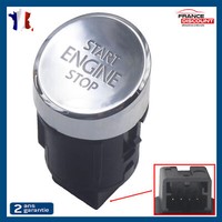 Partsline Start Stop Drucktaster 4 Pins Chrome FüR VW Passat B7 2010- 561959839A