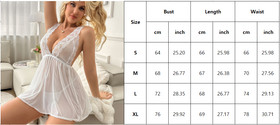 Sexy Women's Lingerie Nightwear Babydoll Sleepwear Chemise Lace Sheer Mini Dress