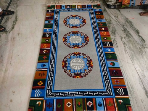 Handmade Nepali Tibetan Rugs Rectangular 2 Piece Hand Knotted Carpet - Picture 25 of 49