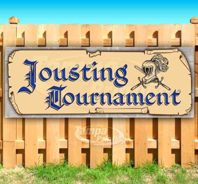 JOUSTING TOURNAMENT Advertising Vinyl Banner Flag Sign Many Sizes MEDIEVAL