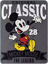 Mickey Mouse Blankets Disney Cartoon Plush Blanket Soft Indoor Decoration Adult
