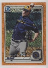 2020 Bowman Chrome Prospects Orange Shimmer Refractor 1/25 Zack Brown z4k