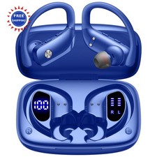 Wireless Earbuds Bluetooth Headphones 80H Playtime LED Display Case bmani Hook