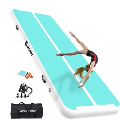 AKSPORT Air Matte Track Tumbling Matte,3/4/5/6m Aufblasbar Gymnastikmatte