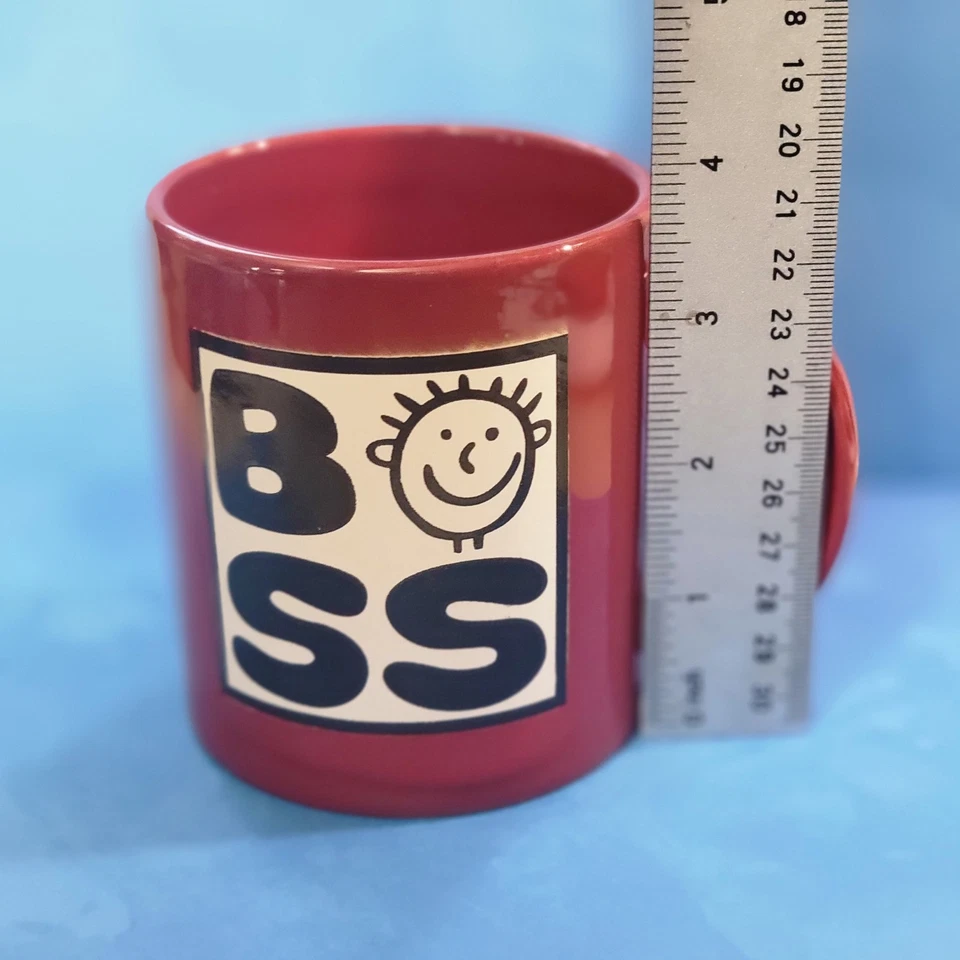 Taza de café Waechtersbach Alemania roja Happy or Mad Boss de colección rara -- Foto 4 de 4