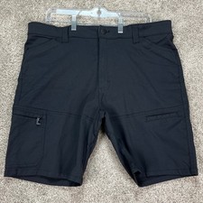 Wrangler All Terrain Gear Shorts Men 38 9 Black Cargo Flat Front Performance ATG