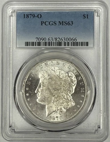1879 O Morgan Silver Dollar $1 PCGS MS63 ‼️BLAST WHITE - FULL CARTWHEEL LUSTER‼️