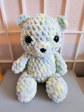 Soft Blue Green Crochet Teddy Bear