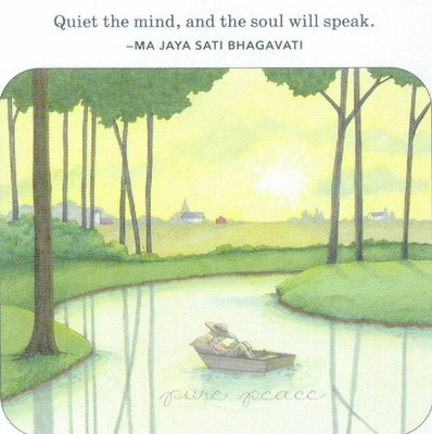 QUIET MIND SOUL SPEAK PURE PEACE-Handcrafted Fridge Magnet-w/Mary Engelbreit art