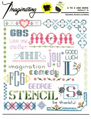 A to Z and More Alphabets Charted Cross Stitch | Imaginating Booklet #18