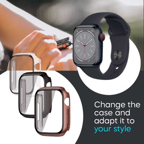 Odporne na wstrząsy etui ochronne w kolorze srebrnym, kompatybilne z Apple Watch 8/7 - Zdjęcie 4 z 7