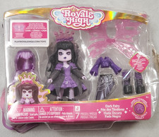 Royale High Dark Fairy Series 2 Doll with Code Opened Box Dress Up Purple Black