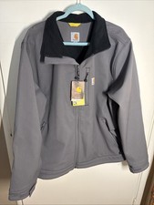 Carhartt Men's Rain Defender Relaxed Fit Softshell Jacket 2XL New OJ2199-M Grey
