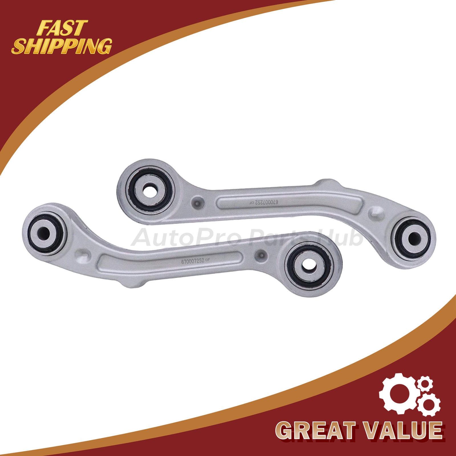 2PCS 670007252 For Maserati Ghibli Quattroporte Rear Suspension Control Arm Kit