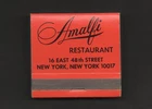 Amalfi Italian Restaurant New York City Lion Feature Front Strike Matchbook