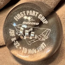 Boeing Lucite Paperweight JSF X-32 First Part Chip 19 November 1997 Aviation