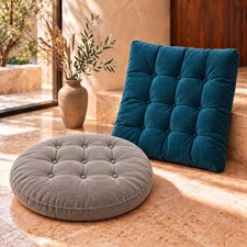 Floor Pillow Thick Tufted Yoga Meditation Cushion Seat Pad 22/22 inch