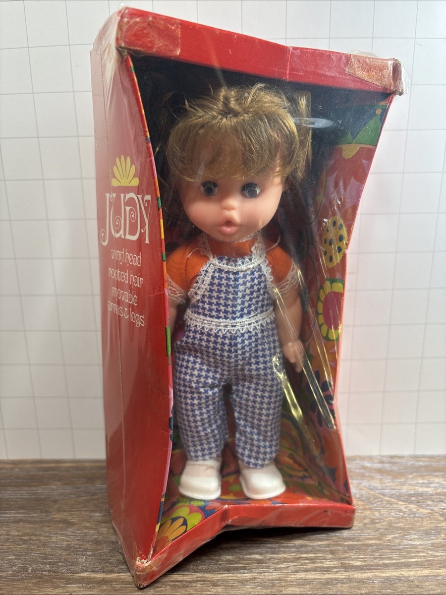 Judy Doll 1969 Vinyl Head, Rooted Hair, Movable Arms Made In Hong