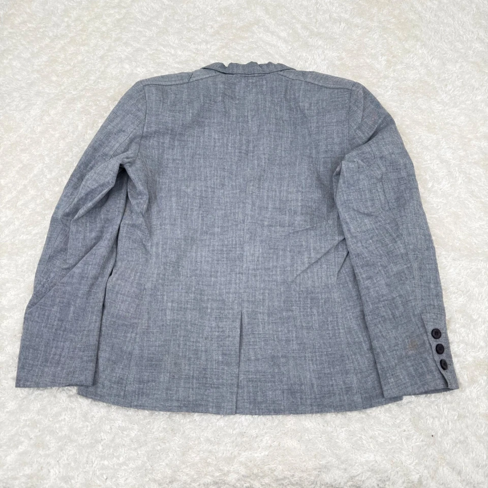 Blazer Guess Para Hombre M Mediano Azul Melange Patrón Un Pecho Solapa Ofoce Foto 2 de 4